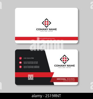 Simple and Clean Modern Business Card Design Stock Vector