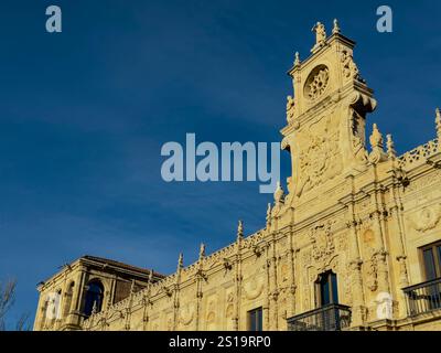 The former Convent of San Marcos in the city of Leon. Today is an operating luxury parador hotel, Leon, Spain - stock photo Stock Photo