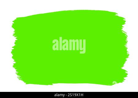 Green paint swatch isolated on white background Stock Photo