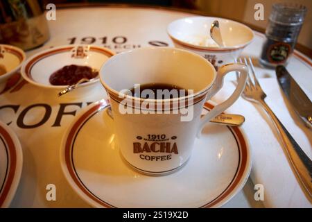 cup of coffee at bacha coffee cafe marrakesh, morocco Stock Photo