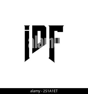 IDF letter logo design for technology company. IDF logo design black ...