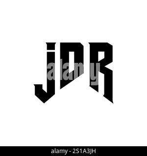 JDR letter logo design for technology company. JDR logo design black ...