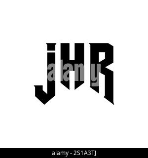 JHR letter logo design for technology company. JHR logo design black ...