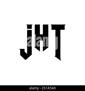 JHT letter logo design for technology company. JHT logo design black ...