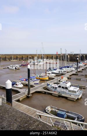 Watchet Harbour, Somerset, England, UK in May Stock Photo