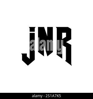 JNR letter logo design for technology company. JNR logo design black ...