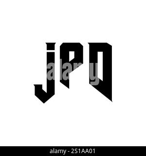 JPD letter logo design for technology company. JPD logo design black ...