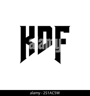 KDF letter logo design for technology company. KDF logo design black ...