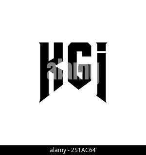 KGI letter logo design for technology company. KGI logo design black ...