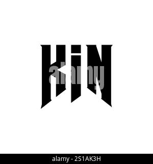KIN letter logo design for technology company. KIN logo design black ...