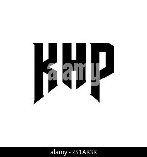 KHP letter logo design for technology company. KHP logo design black ...