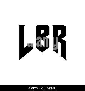 LBR letter logo design for technology company. LBR logo design black ...