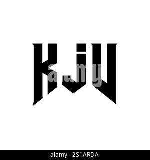 KJV letter logo design for technology company. KJV logo design black ...