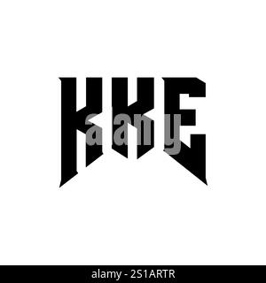 KKE letter logo design for technology company. KKE logo design black ...