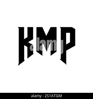 KMP letter logo design for technology company. KMP logo design black ...