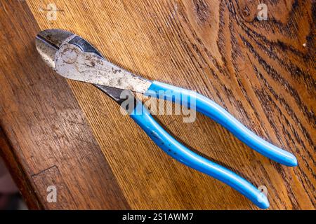 a pair of Channellock diagonal cut pliers Stock Photo