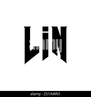 LIN letter logo design for technology company. LIN logo design black ...