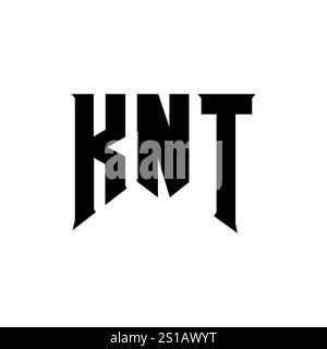 KNT letter logo design for technology company. KNT logo design black ...