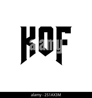 KOF letter logo design for technology company. KOF logo design black ...