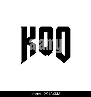 KQO letter logo design for technology company. KQO logo design black ...