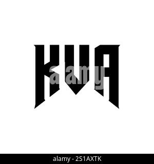 KVA letter logo design for technology company. KVA logo design black ...