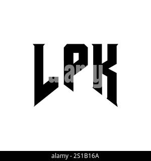 LPK letter logo design for technology company. LPK logo design black ...
