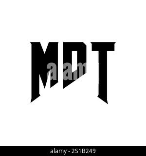 MDT letter logo design for technology company. MDT logo design black ...