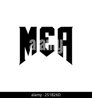 MEA letter logo design for technology company. MEA logo design black ...