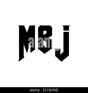 MBJ letter logo design for technology company. MBJ logo design black ...