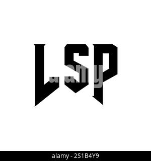LSP letter logo design for technology company. LSP logo design black ...