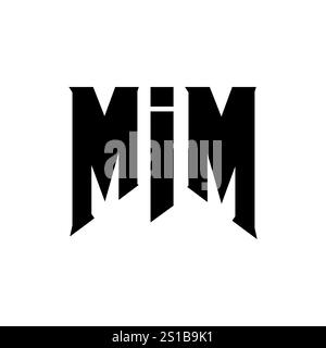 MIM letter logo design for technology company. MIM logo design black ...