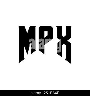 MPX letter logo design for technology company. MPX logo design black ...