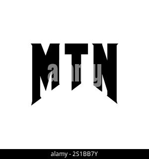 MTN letter logo design for technology company. MTN logo design black ...
