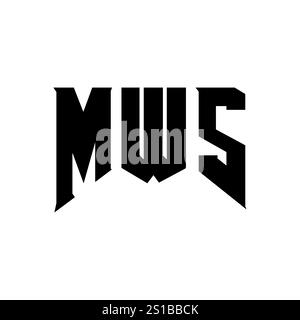 MWS letter logo design for technology company. MWS logo design black ...