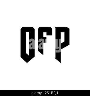 OFP letter logo design for technology company. OFP logo design black ...