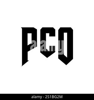 PCO letter logo design for technology company. PCO logo design black ...