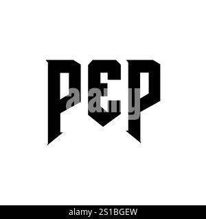 PEP letter logo design for technology company. PEP logo design black ...