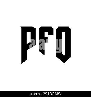 PFO letter logo design for technology company. PFO logo design black ...