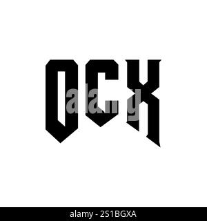 OCX letter logo design for technology company. OCX logo design black ...