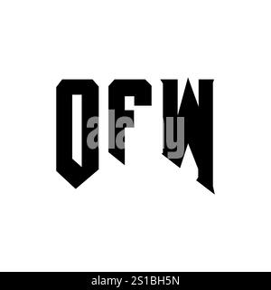 OFW letter logo design for technology company. OFW logo design black ...