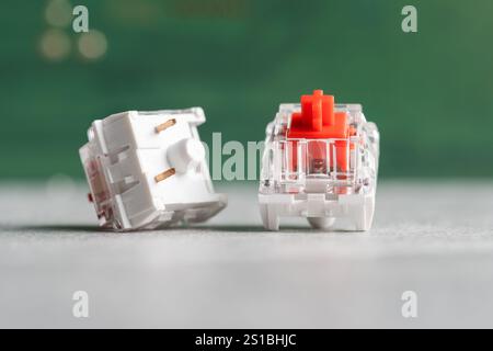 Two spare keys for mechanical keyboard Stock Photo