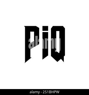 PIQ letter logo design for technology company. PIQ logo design black ...