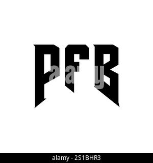 PFB letter logo design for technology company. PFB logo design black ...
