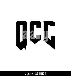 QCC letter logo design for technology company. QCC logo design black ...