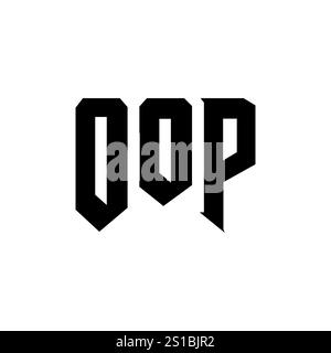 OOP letter logo design for technology company. OOP logo design black and white color combination. OOP logo, OOP vector, OOP design, OOP icon, OOP alph Stock Vector