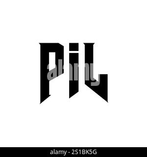 PIL letter logo design for technology company. PIL logo design black ...