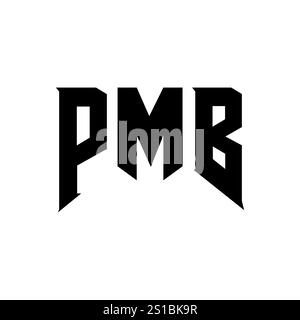PMB letter logo design for technology company. PMB logo design black ...