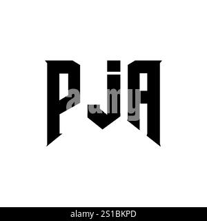 PJA letter logo design for technology company. PJA logo design black ...