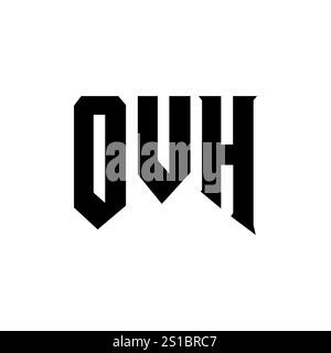 OVH letter logo design for technology company. OVH logo design black ...