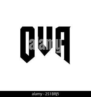 OVA letter logo design for technology company. OVA logo design black ...